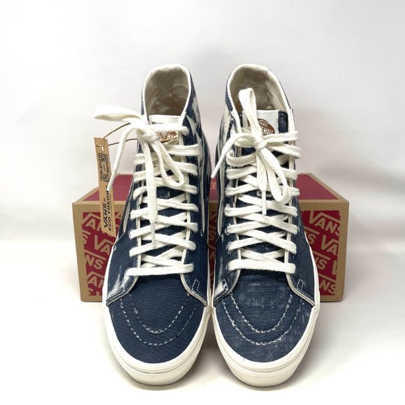 Vans Sk8 Hi Tapered Skateboarding High Top Women's Blue White Canvas VN0A4U168CP - Picture 3 of 11